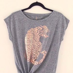 JUICY COUTURE | Gold Foil Leopard Shirt